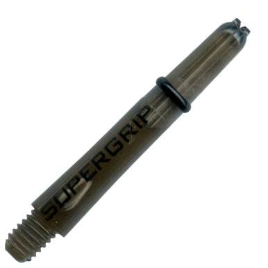 Harrows Supergrip Polycarbonate Dart Shafts With Rings - Short Clear Black