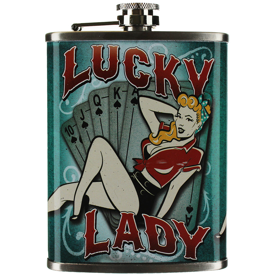 Lucky Lady Flask - 3.5" X 5.5"