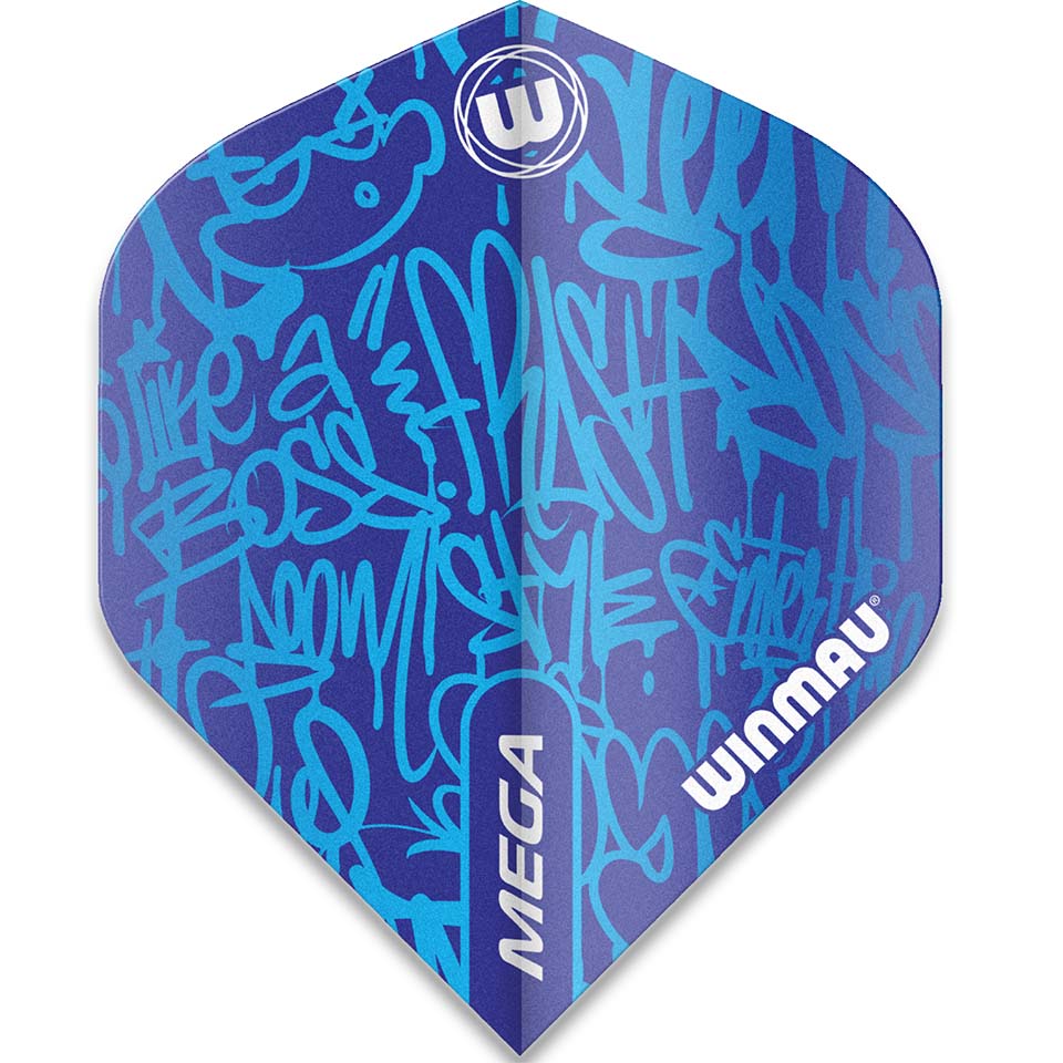 Winmau Mega Dart Flights - Standard Blue