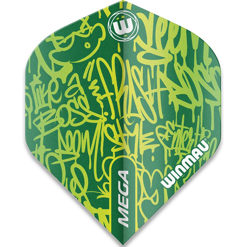 Winmau Mega Dart Flights - Standard Green