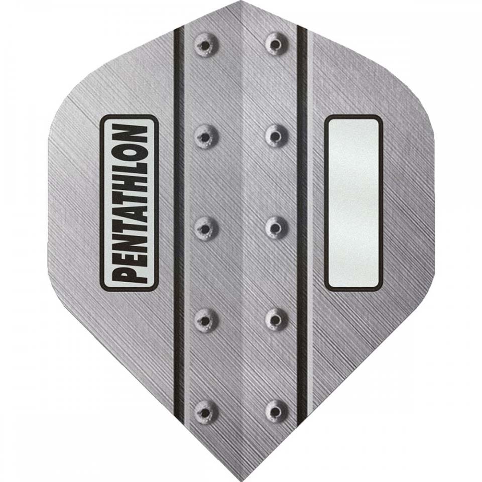 Pentathlon Metal Dart Flights - Standard Gray Metallic