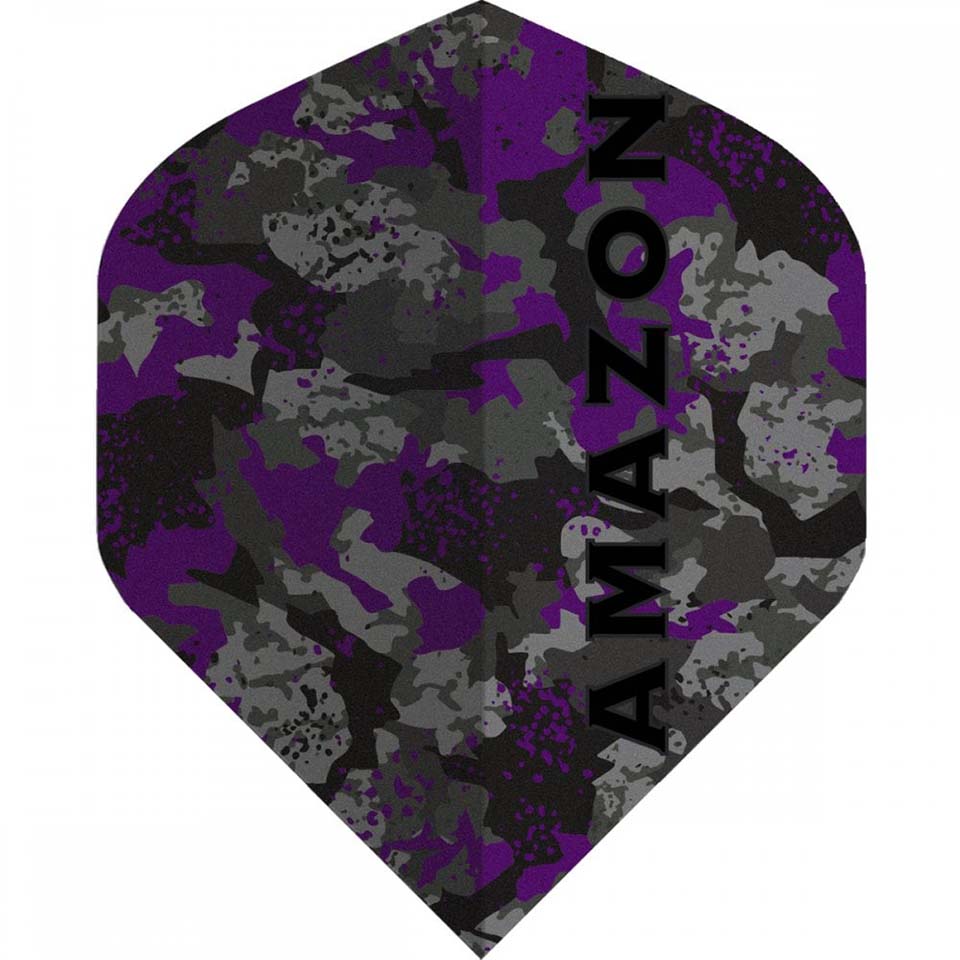 Amazon Camo Dart Flights - Standard Purple & Black