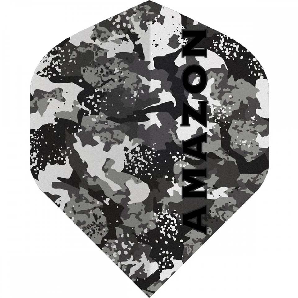 Amazon Camo Dart Flights - Standard Black & White