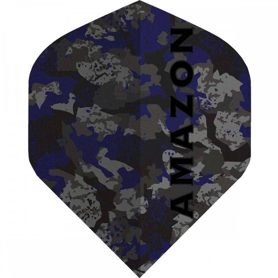 Amazon Camo Dart Flights - Standard Blue & Black