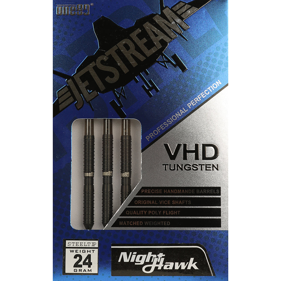 One80 VHD Jetstream Nighthawk Steel Tip Darts - 24gm