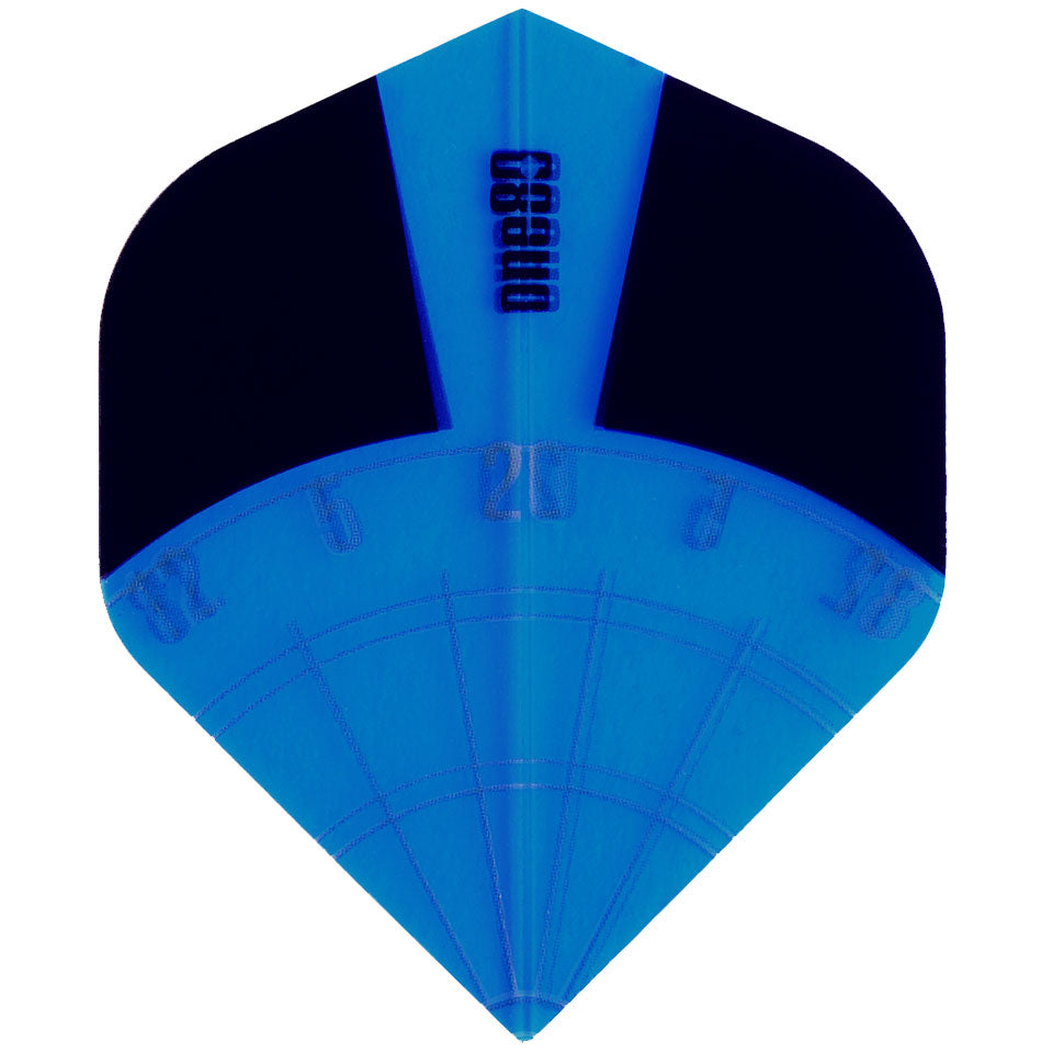One80 Dart Flights - 100 Micron Standard Dartboard Black And Blue