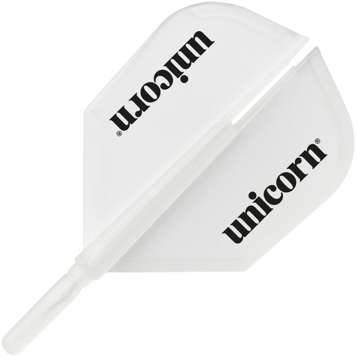 Unicorn X-Flight Shape Dart Flight Body - Clear White