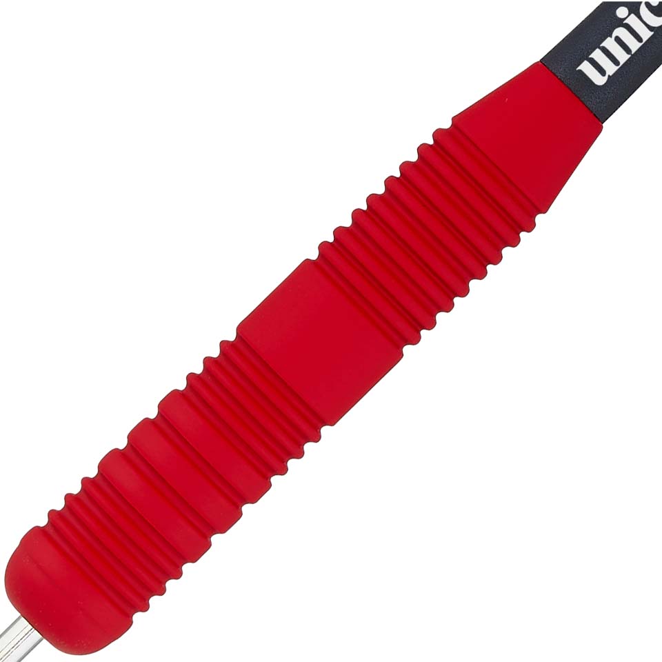 Unicorn Core Plus Rubberised Brass Steel Tip Darts - 21gm Red