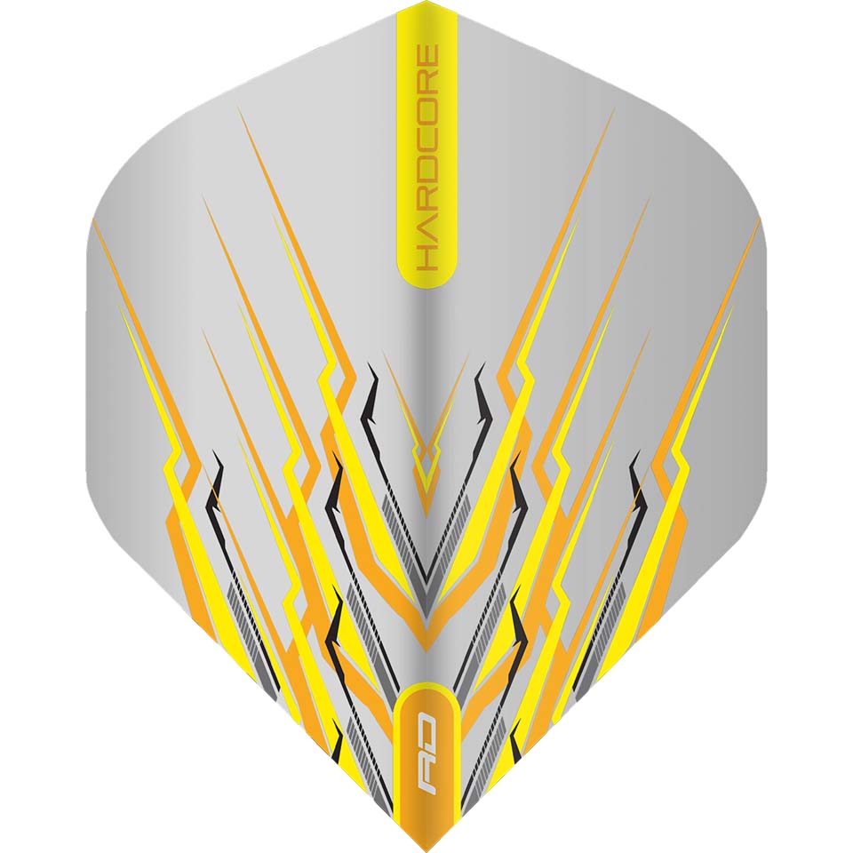 Red Dragon Hardcore Mohawk Dart Flights - Standard Yellow