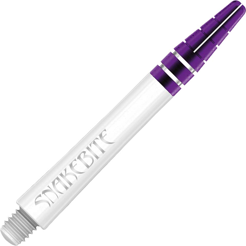 Red Dragon Snake Bite Nitrotech Dart Shafts - Medium White and Purple