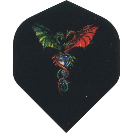Alchemy Dart Flights - Standard Red & Green Winged Dragons