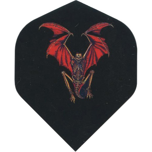 Alchemy Dart Flights - Standard Red Winged Bat Skeleton