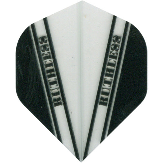 Ruthless Dart Flights - 100 Micron Standard V Pattern Clear And Black