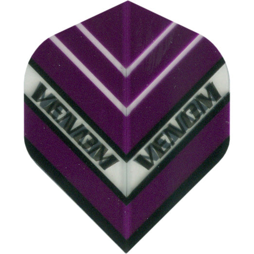 Venom Dart Flights - 100 Micron Standard Purple Black And Clear