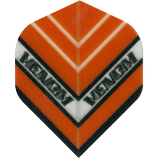 Venom Dart Flights - 100 Micron Standard Orange Black And Clear