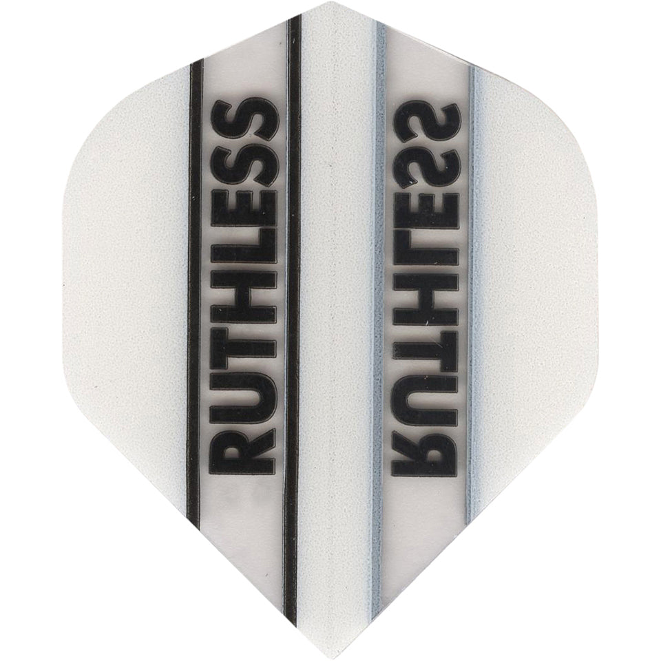 Ruthless Dart Flights - 100 Micron Standard White And Clear