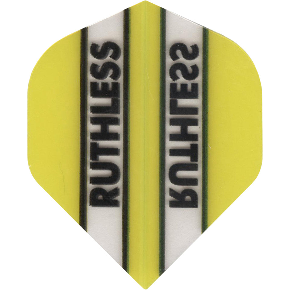 Ruthless Dart Flights - 100 Micron Standard Yellow And Clear