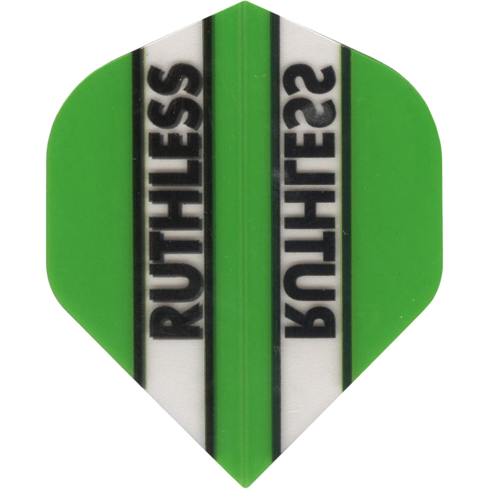 Ruthless Dart Flights - 100 Micron Standard Green And Clear