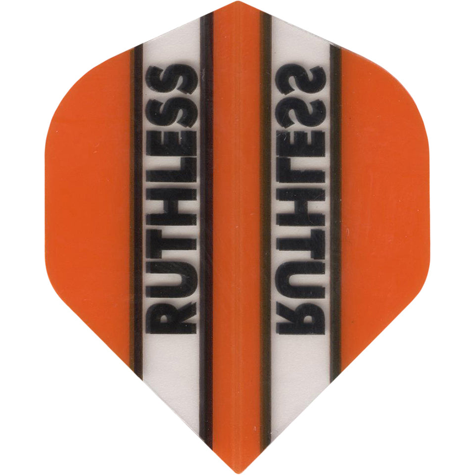 Ruthless Dart Flights - 100 Micron Standard Orange And Clear