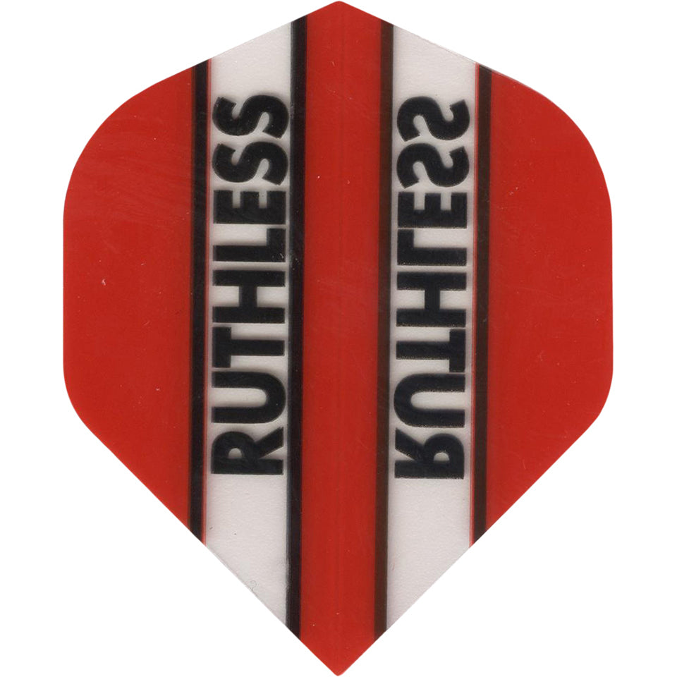 Ruthless Dart Flights - 100 Micron Standard Red And Clear