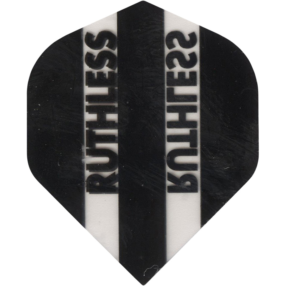 Ruthless Dart Flights - 100 Micron Standard Black And Clear