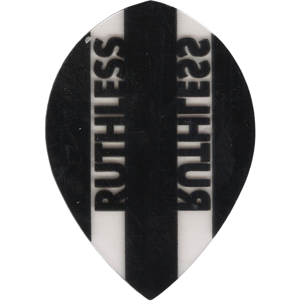 Ruthless Dart Flights - 100 Micron Pear Black And Clear