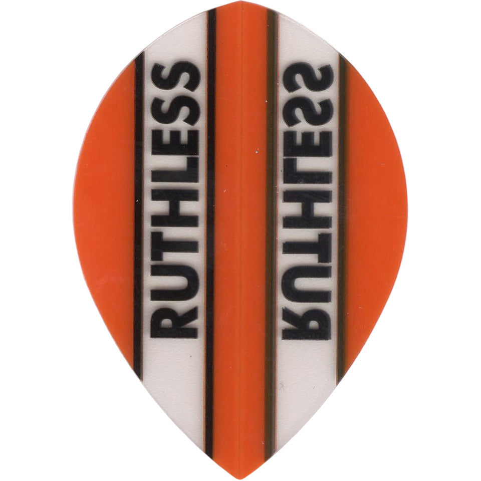 Ruthless Dart Flights - 100 Micron Pear Orange And Clear