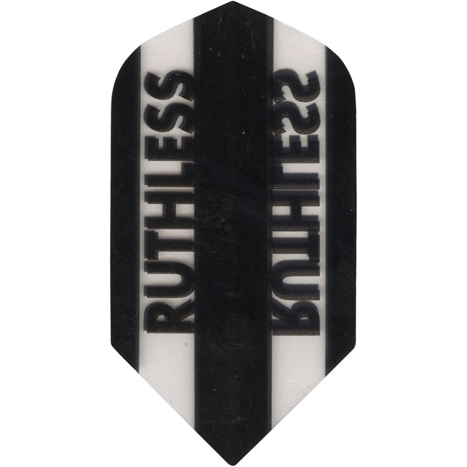 Ruthless Dart Flights - 100 Micron Slim Black And Clear