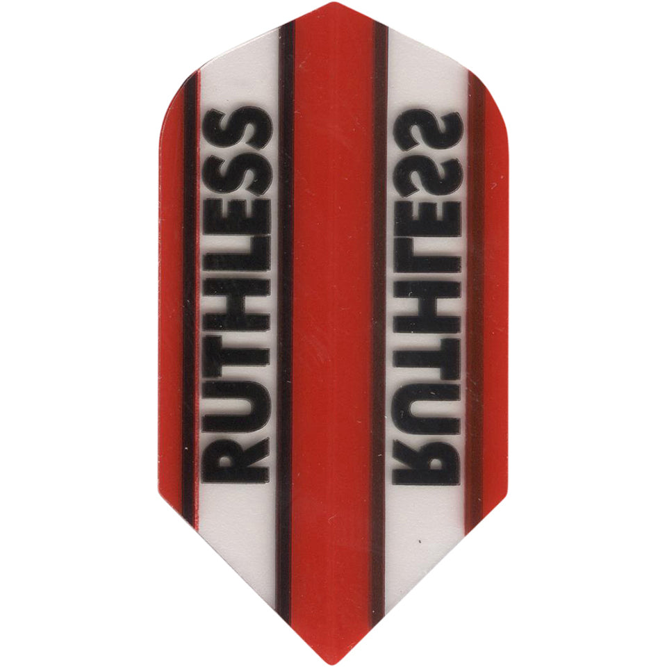 Ruthless Dart Flights - 100 Micron Slim Red And Clear