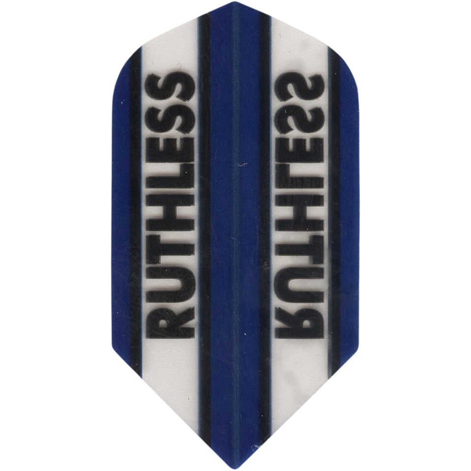 Ruthless Dart Flights - 100 Micron Slim Blue And Clear