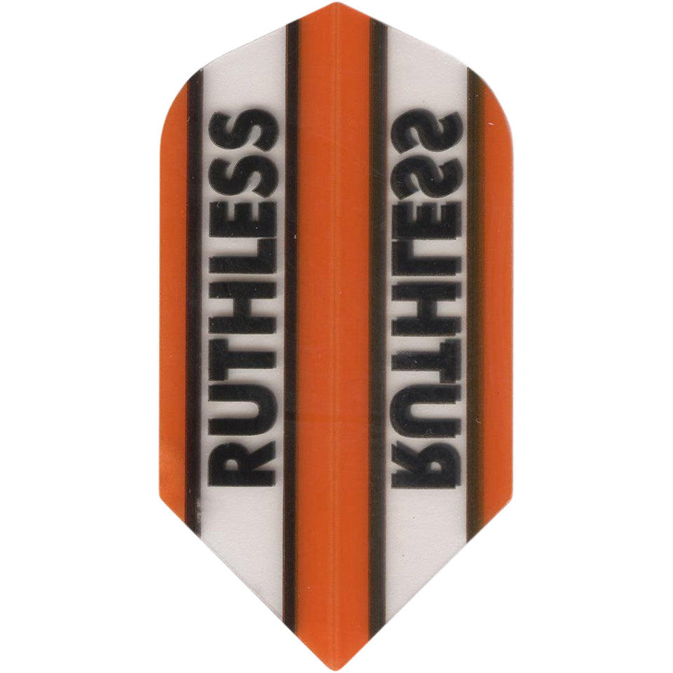 Ruthless Dart Flights - 100 Micron Slim Orange And Clear