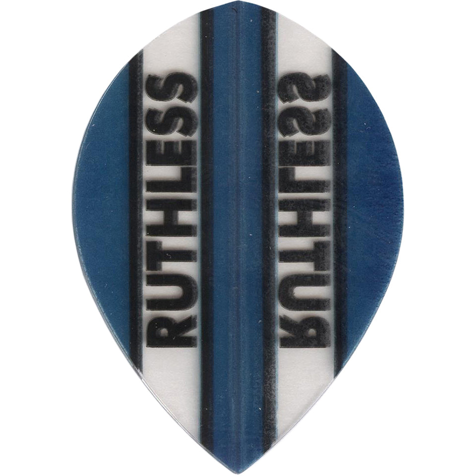 Ruthless Dart Flights - 100 Micron Pear Blue And Clear