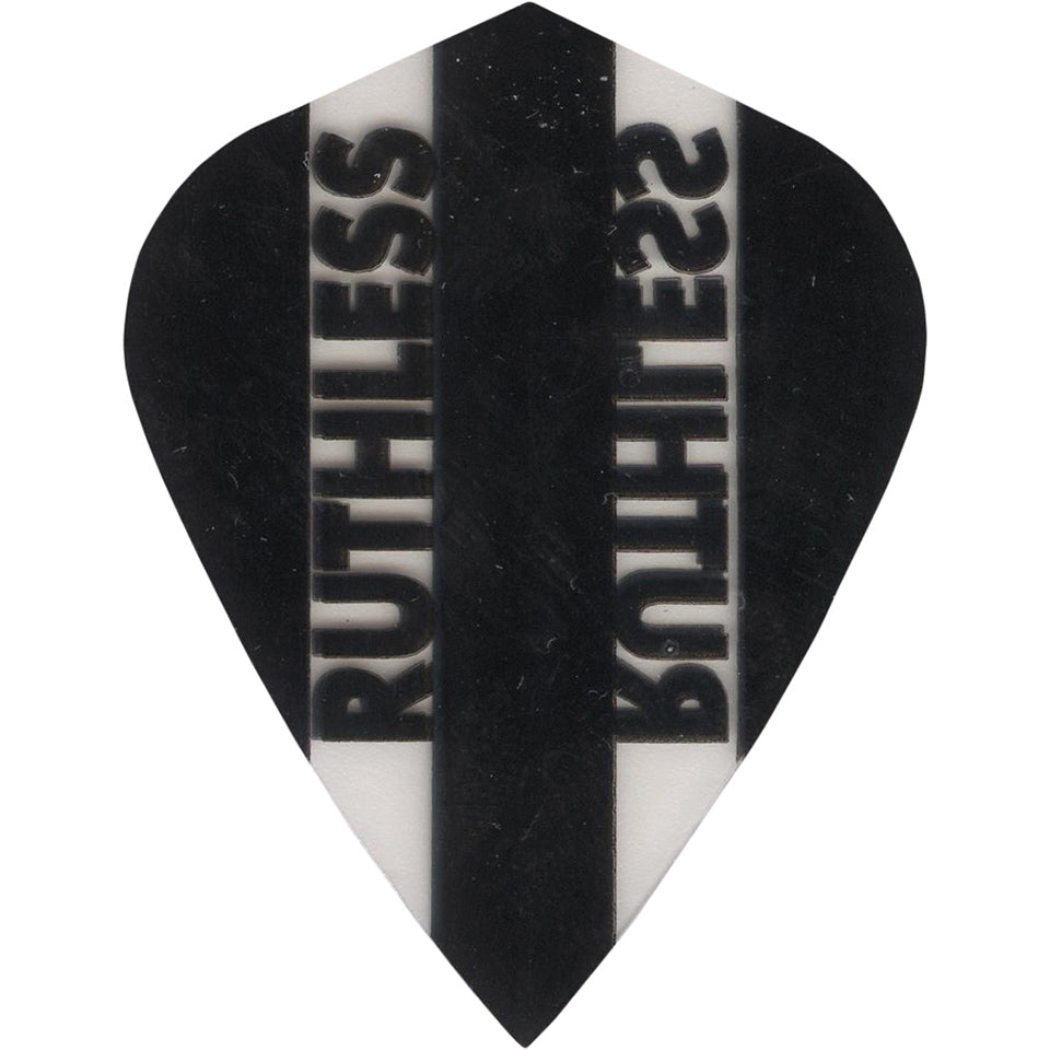 Ruthless Dart Flights - 100 Micron Kite Black And Clear