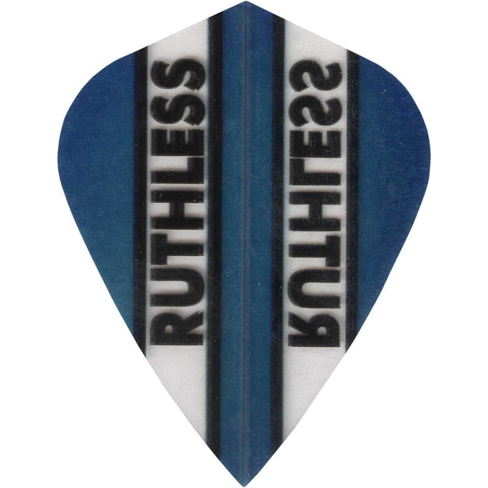 Ruthless Dart Flights - 100 Micron Kite Blue And Clear