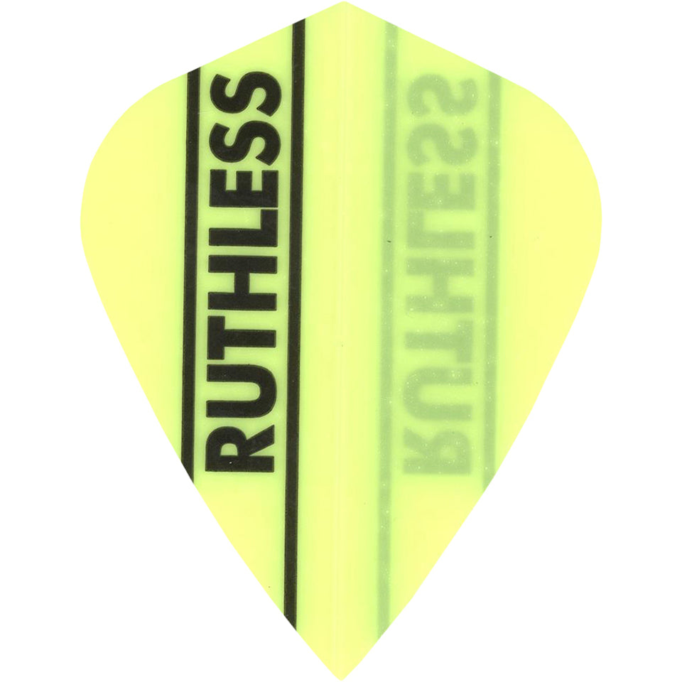 Ruthless Dart Flights - 100 Micron Kite Yellow