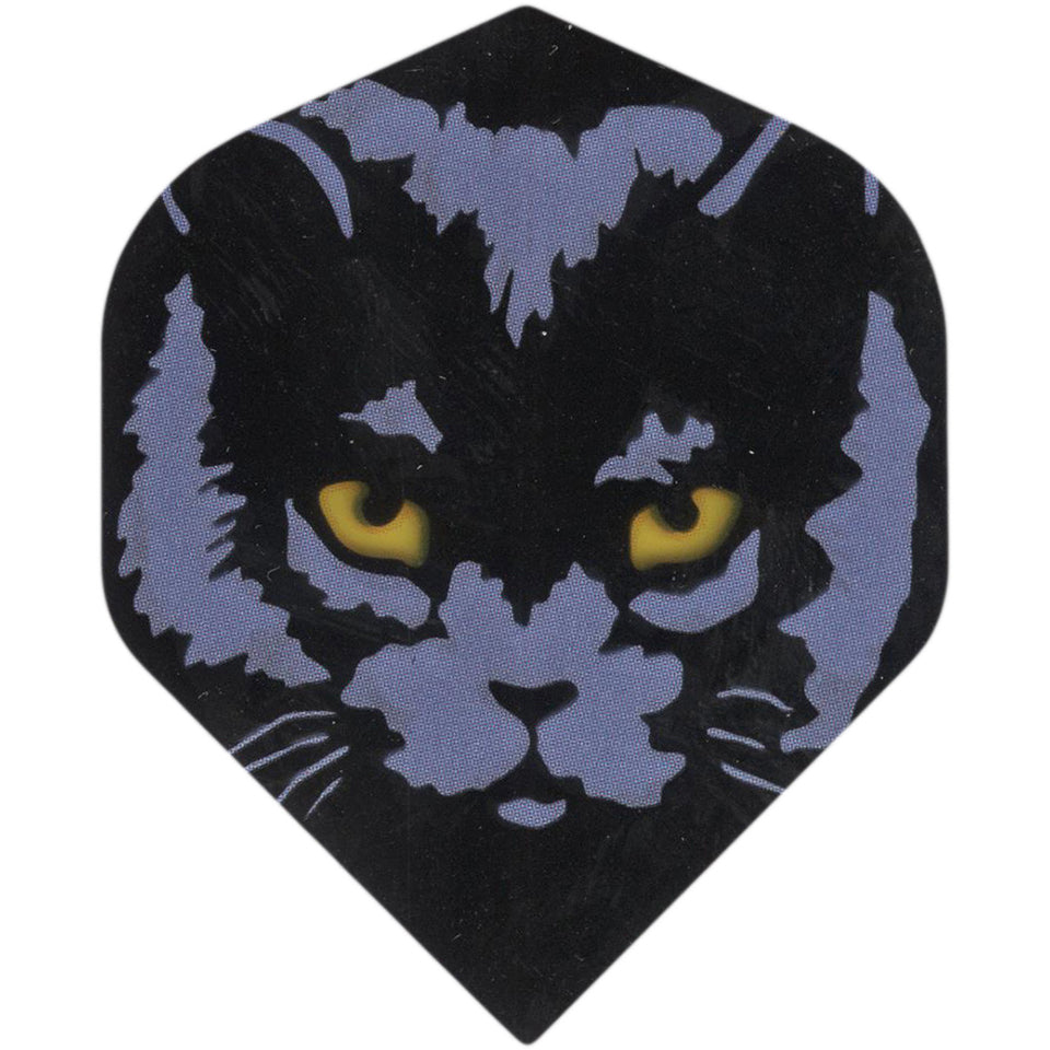 Ruthless Dart Flights - 100 Micron Standard Black With Purple Kitten
