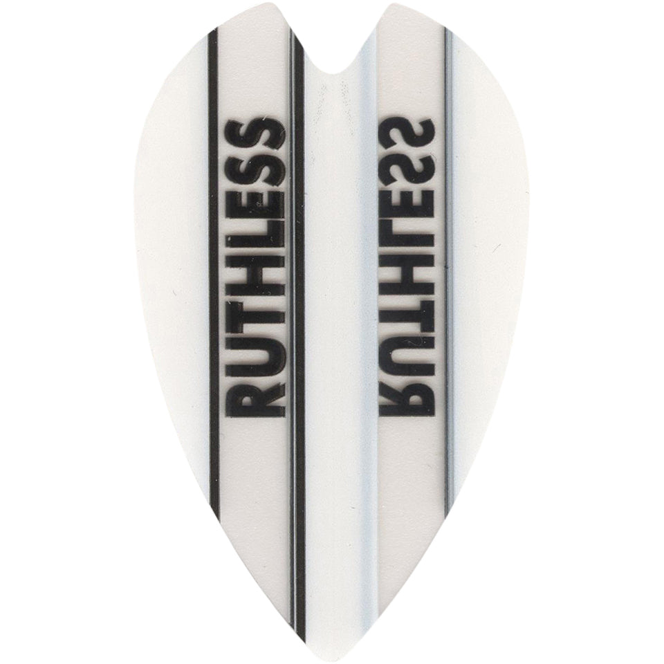 Ruthless Dart Flights - 100 Micron Vortex White And Clear