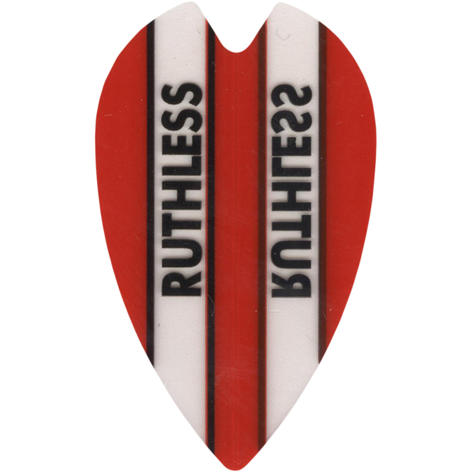 Ruthless Dart Flights - 100 Micron Vortex Red And Clear
