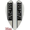 Ruthless Dart Flights - 100 Micron Mini Vortex White And Clear