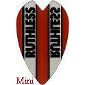 Ruthless Dart Flights - 100 Micron Mini Vortex Red And Clear