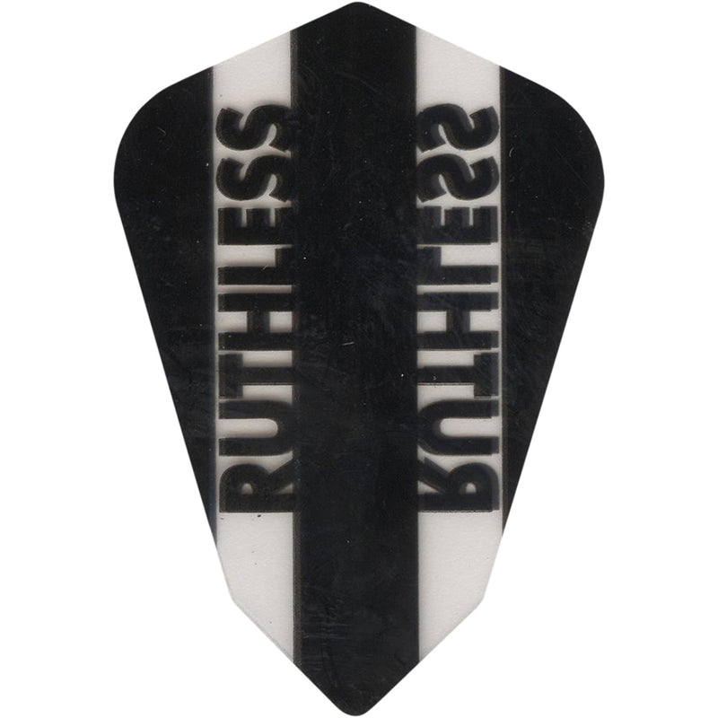 Ruthless Dart Flights 100 Micron Fantail Black And Clear