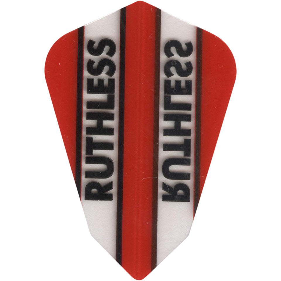 Ruthless Dart Flights - 100 Micron Fantail Red And Clear