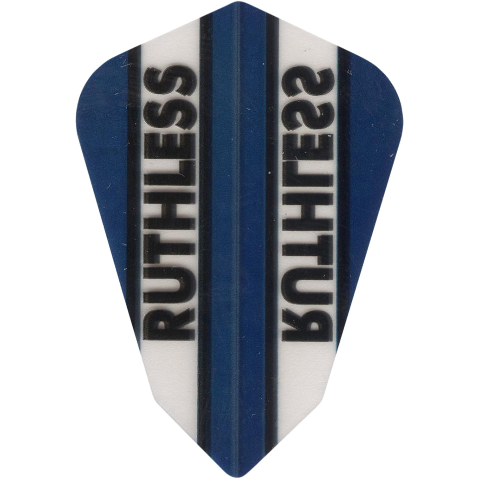 Ruthless Dart Flights - 100 Micron Fantail Blue And Clear