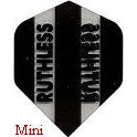 Ruthless Dart Flights - 100 Micron Mini Standard Black And Clear