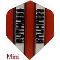 Ruthless Dart Flights - 100 Micron Mini Standard Red And Clear