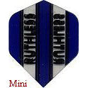 Ruthless Dart Flights - 100 Micron Mini Standard Blue And Clear