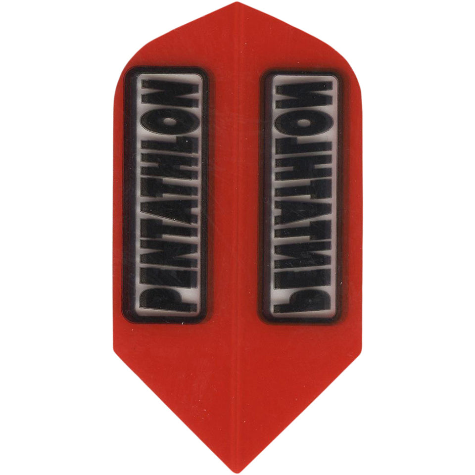 Pentathlon Dart Flights - 100 Micron Slim Red