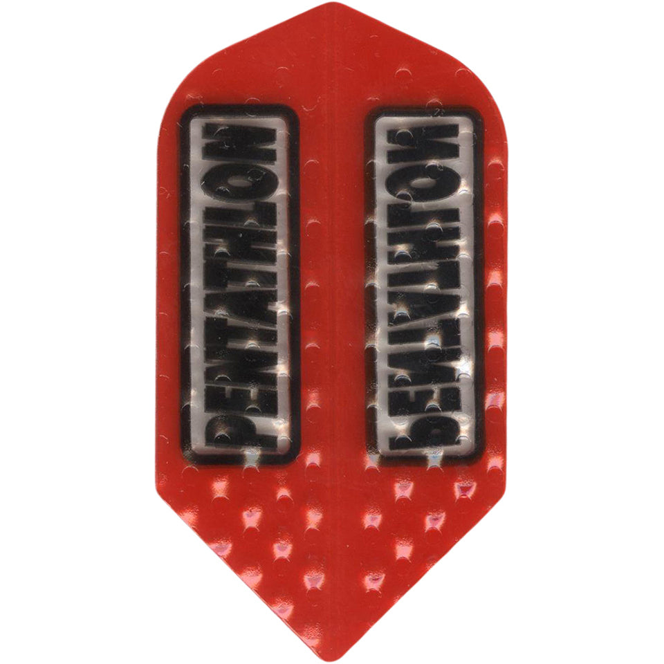 Pentathlon Dimplex Dart Flights - 100 Micron Slim Red