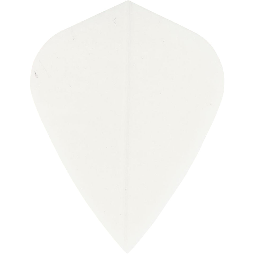 Solid Color Dart Flights - 75 Micron Kite White