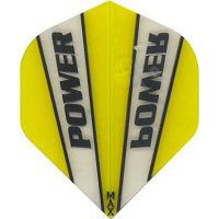 Power Max Dart Flights - 100 Micron Standard Clear And Yellow